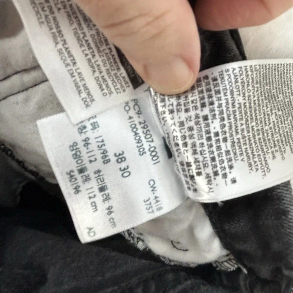 Levi's 502 Denim Black Jeans 38X30‎ Mens